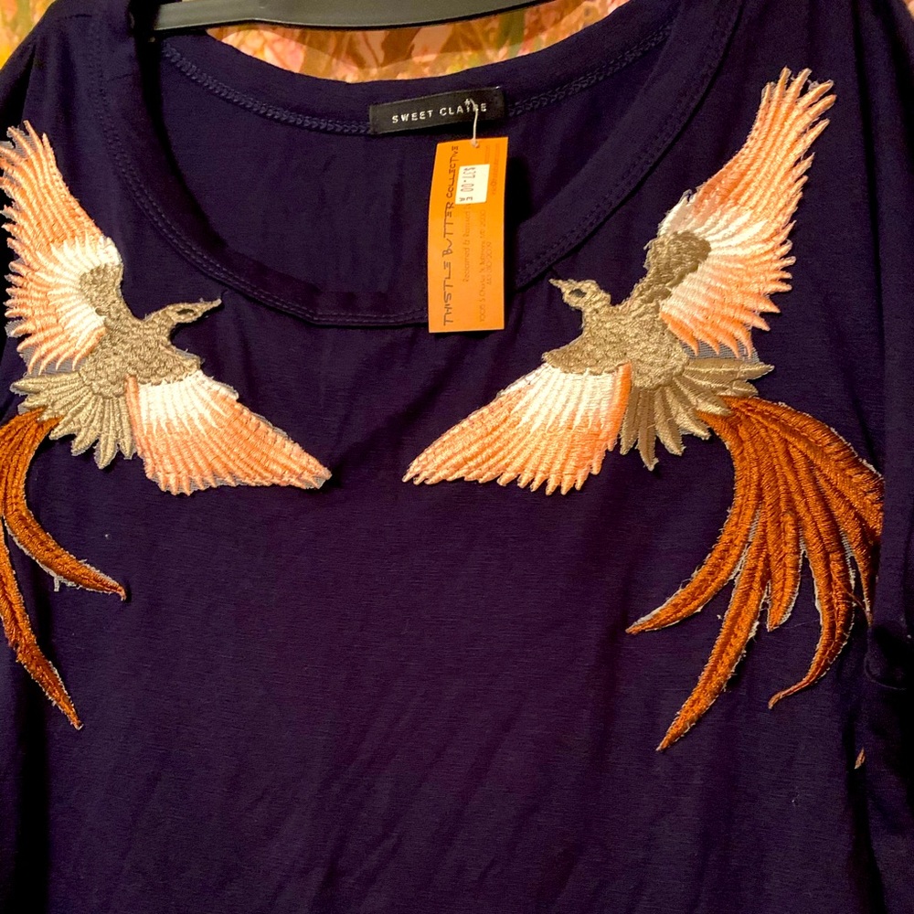 Raised Phonix print teeshirt